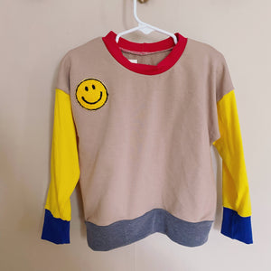 4T Color Block Top w/Smiley Face